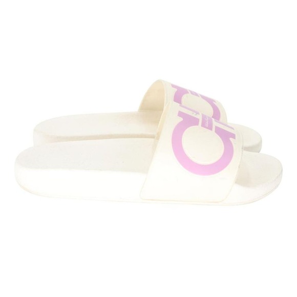 Salvatore Ferragamo Omega Gancini 9 Logo Rubber Slide On Sandals SF-S06013P-0006 - Picture 5 of 9